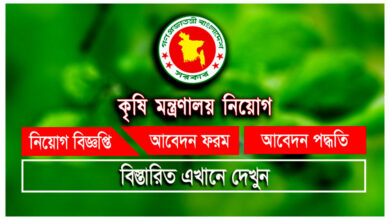 কৃষি মন্ত্রণালয় চাকরি বিজ্ঞপ্তি ২০২৩