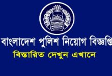 বাংলাদেশ পুলিশ নিয়োগ বিজ্ঞপ্তি ২০২৩