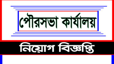 পৌরসভা কার্যালয় নিয়োগ বিজ্ঞপ্তি ২০২২